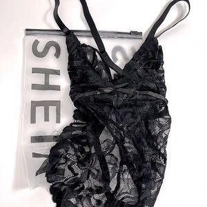 NWT SHEIN black lace lingerie